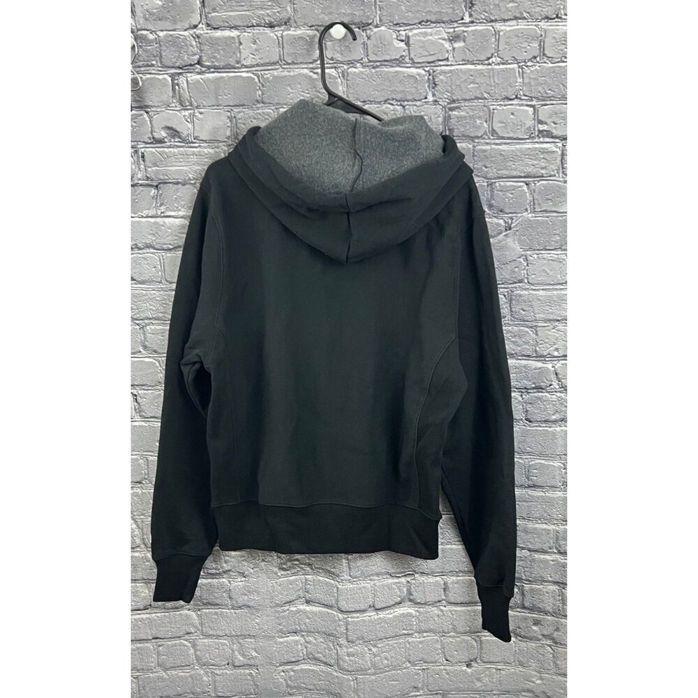 Victoria's Secret Pink Black Pullover Hoodie Reverse Weave Logo Size Small - Picture 2 of 6